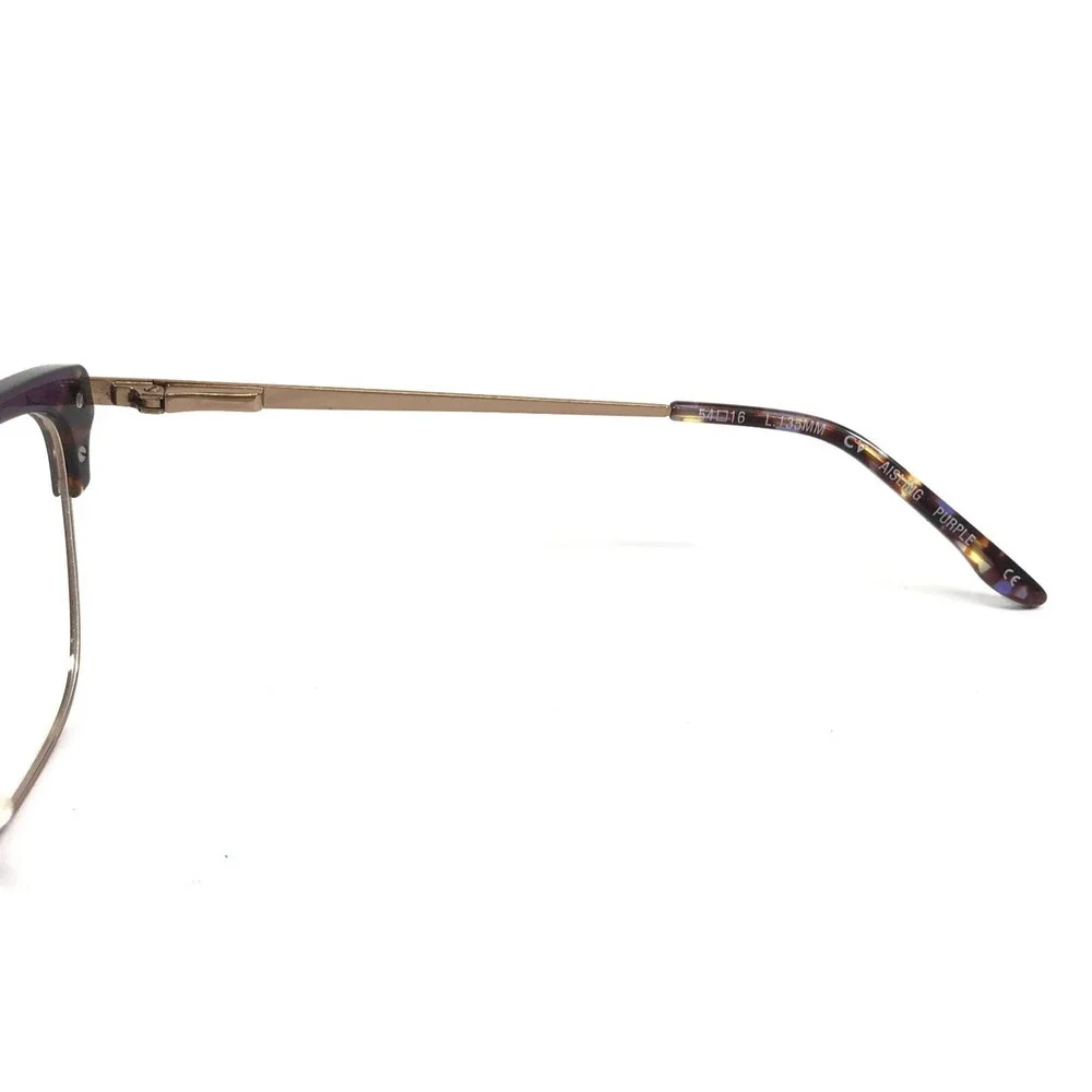 BCBGMAXAZRIA Eyeglasses Frames AISLING PURPLE Gold Cat Eye Full Rim 54-16-135